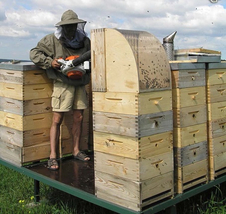 Удаляет пчёл из медового магазина